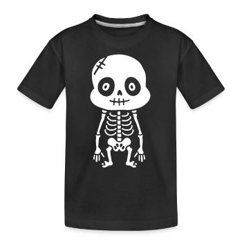 Skeleton - Kids' Premium Organic T-Shirt - black - Front