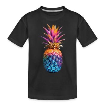 Ananas - Kinder Premium Bio T-Shirt - Schwarz - Vorne