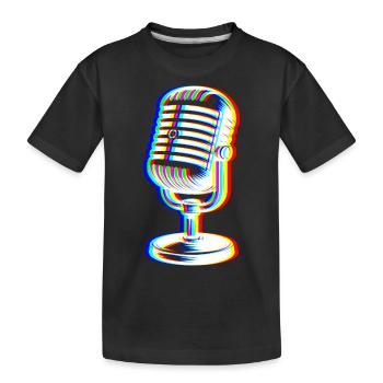 Glitch Mikrofon – Sound Art - Kinder Premium Bio T-Shirt - Schwarz - Vorne