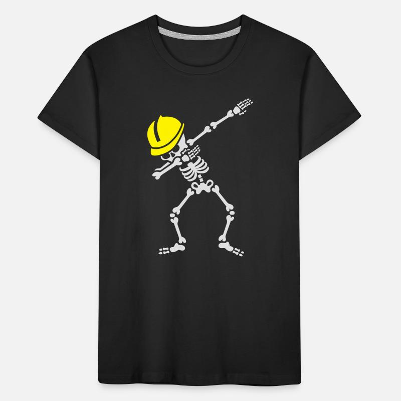 Dab skeleton dabbing construction worker enginer Kinder Premium Bio T-Shirt