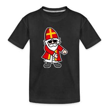 Sinterklaas Saint Nicolais Floss Dance Flossing - Kids' Premium Organic T-Shirt - black - Front
