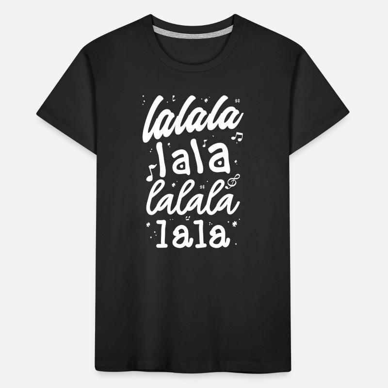 LaLa La Pattern Musical Script T-Shirt Kinder Premium Bio T-Shirt