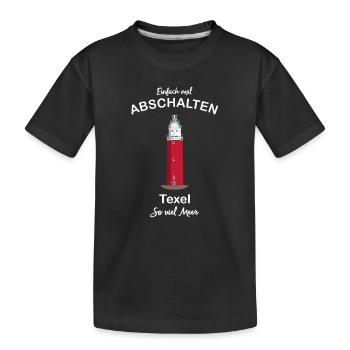 Niederlande, Texel, Abschalten, so viel Meer - Kinder Premium Bio T-Shirt - Schwarz - Vorne