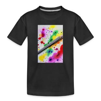 Éclaboussures de peinture - T-shirt bio Premium Enfant - noir - Devant