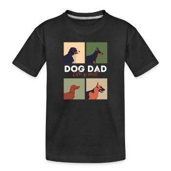 Dog Dad Life is Woof - T-shirt bio Premium Enfant - noir - Devant