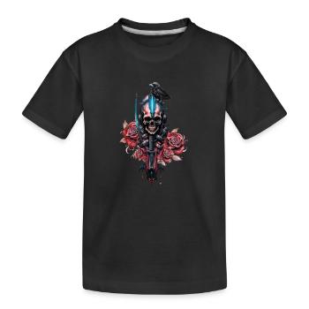 Le monde sombre et mystérieux du crâne gothique - T-shirt bio Premium Enfant - noir - Devant