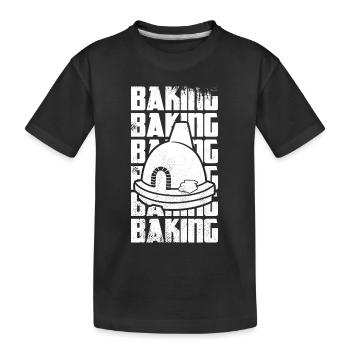 Pâtisserie amusante - T-shirt bio Premium Enfant - noir - Devant