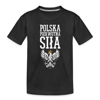 Force élémentaire polonaise Polska Pologne Aigle cadeau - T-shirt bio Premium Enfant - noir - Devant