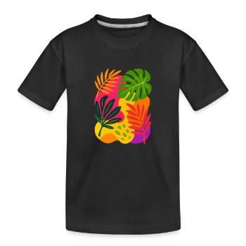 Tropischer Rausch - Kinder Premium Bio T-Shirt - Schwarz - Vorne