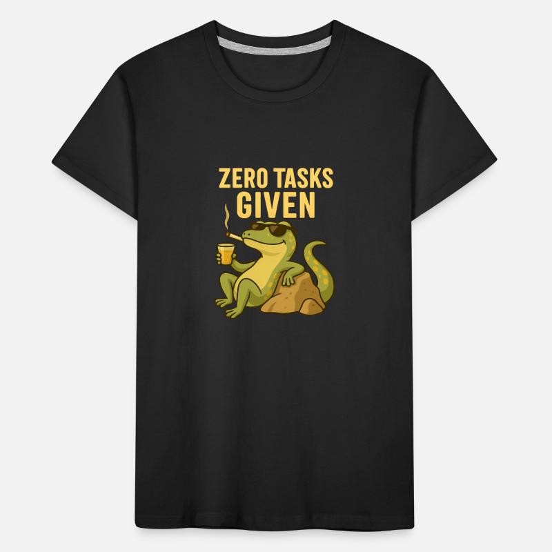 Zero Tasks Given – Gecko Edition Kinder Premium Bio T-Shirt
