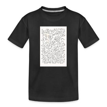 Labyrinthe rétro - T-shirt bio Premium Enfant - noir - Devant