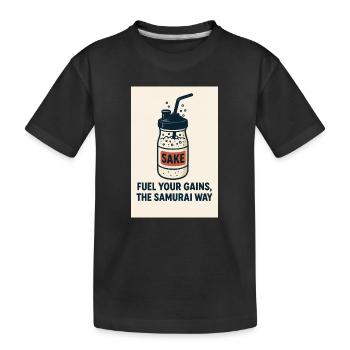 Saké et Gains Style Samurai - T-shirt bio Premium Enfant - noir - Devant