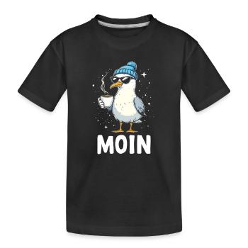 Moin Seagull Coffee Coast Northern Germany - Kids' Premium Organic T-Shirt - black - Front