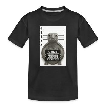 Schildkröte – Zu schnell fürs Revier - Kinder Premium Bio T-Shirt - Schwarz - Vorne