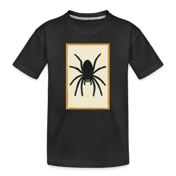 Spinne - Kinder Premium Bio T-Shirt - Schwarz - Vorne