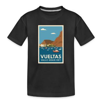 Affiche côtière de la Vuelta Valle Gran Rey - T-shirt bio Premium Enfant - noir - Devant