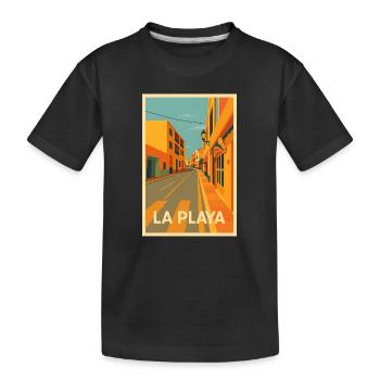 Playa de La Calera - Kids' Premium Organic T-Shirt - black - Front