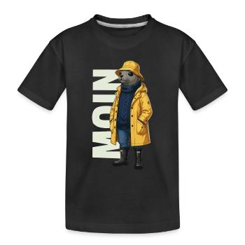 Seal Moin – Conception d’imperméable - T-shirt bio Premium Enfant - noir - Devant