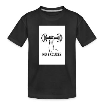 Keine Ausrede GYM - Kinder Premium Bio T-Shirt - Schwarz - Vorne