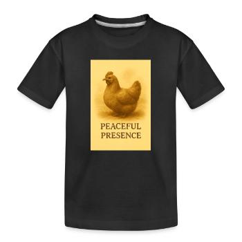 Stille Hühnerpräsenz - Kinder Premium Bio T-Shirt - Schwarz - Vorne