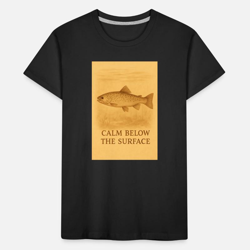 Ruhe unter der Oberfläche – Forellenabdruck Kinder Premium Bio T-Shirt