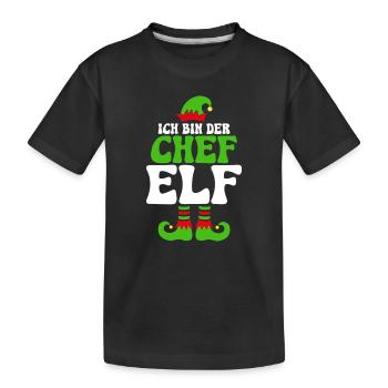 Je suis le patron onze - T-shirt bio Premium Enfant - noir - Devant