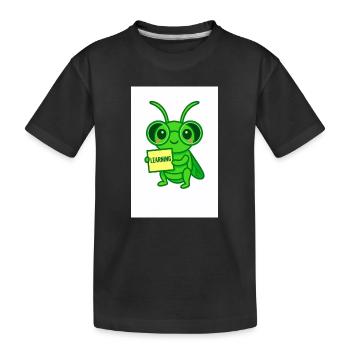 Lernkäfer mit Brille Motiv - Kids' Premium Organic T-Shirt - black - Front
