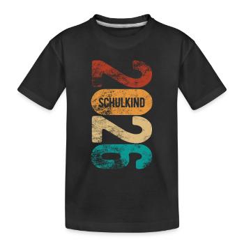 School Child 2026 - School Enrollment - First Grade - Kids' Premium Organic T-Shirt - black - Front