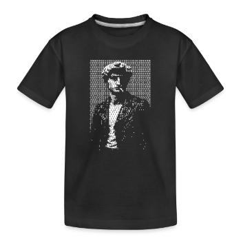 David Michelangelo Halbton-Silhouettenporträt - Kinder Premium Bio T-Shirt - Schwarz - Vorne