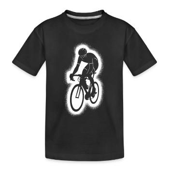 Cycliste de course cycliste sur route - T-shirt bio Premium Enfant - noir - Devant