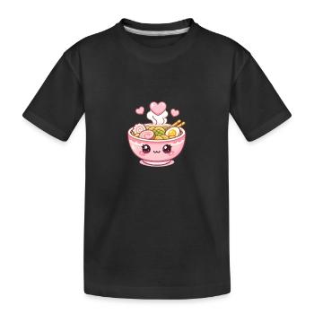 Bol de Ramen Kawaii - T-shirt bio Premium Enfant - noir - Devant