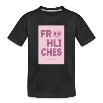 Happy New Year – New Year Greeting Design - Kids' Premium Organic T-Shirt - black - Front