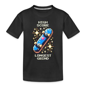 Meilleur score : Grind le plus long | Skateboard - T-shirt bio Premium Enfant - noir - Devant