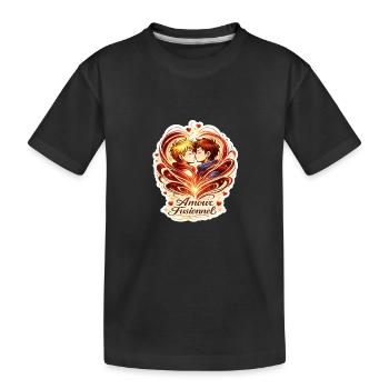 Amour Fusionnel: Duo Enlacé - T-shirt bio Premium Enfant - noir - Devant
