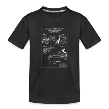 Pilates-Geräte-Bauplan - Kinder Premium Bio T-Shirt - Schwarz - Vorne