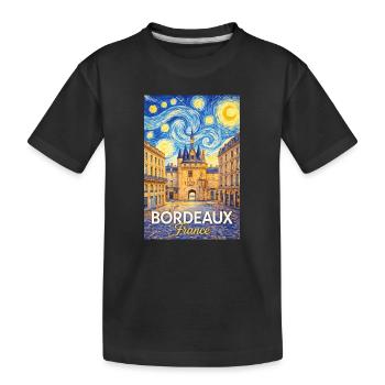 Bordeaux, France - Kids' Premium Organic T-Shirt - black - Front