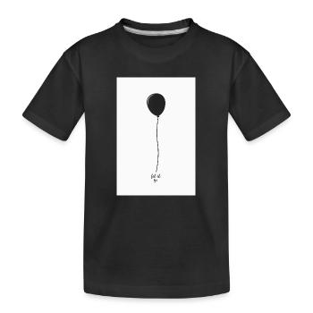 Let It Go Balloon Minimal Poster - Kids' Premium Organic T-Shirt - black - Front