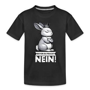 Avant que vous ne demandiez : non, lapin, lapin, lapin, lapin - T-shirt bio Premium Enfant - noir - Devant