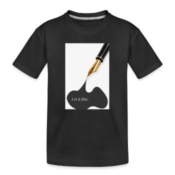 Laissez couler Créativité Motivation Écriture - T-shirt bio Premium Enfant - noir - Devant