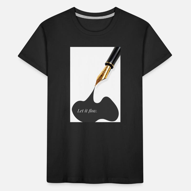 Let it flow Creativity Motivation Writing Kids' Premium Organic T-Shirt