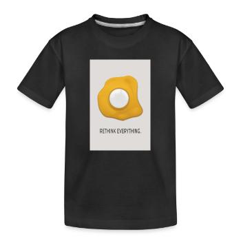 Affiche minimaliste d’œufs Rethink Everything - T-shirt bio Premium Enfant - noir - Devant