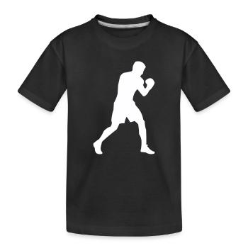 Silhouette de boxeur en mouvement - T-shirt bio Premium Enfant - noir - Devant