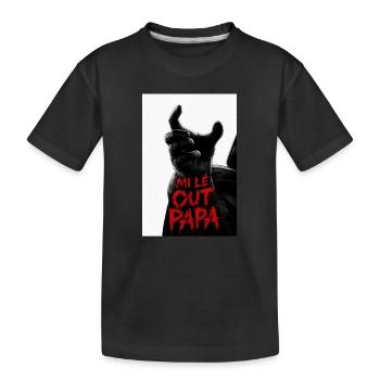 Mi lé out dad 974 - Kinder Premium Bio T-Shirt - Schwarz - Vorne