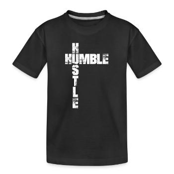 Humble Hustle Entrepreneur Homme d’affaires Businesswom - T-shirt bio Premium Enfant - noir - Devant