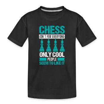 Échiquier des joueurs d’échecs - T-shirt bio Premium Enfant - noir - Devant