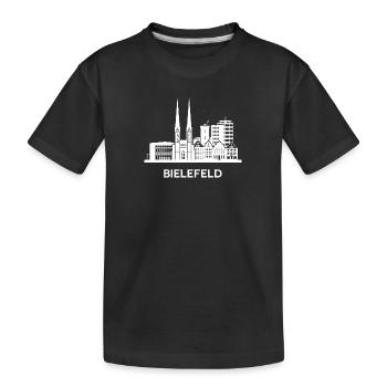 Bielefeld, blanc - T-shirt bio Premium Enfant - noir - Devant
