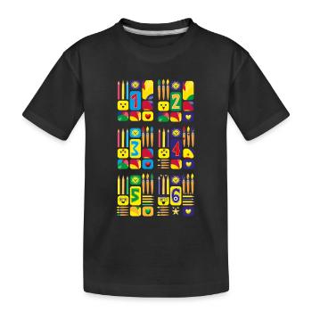 Lustige Zahlen zur Grundschulzeit. - Kinder Premium Bio T-Shirt - Schwarz - Vorne