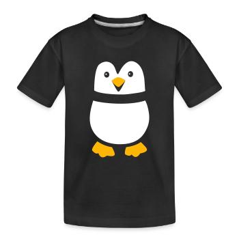 Pinguin Kostüm Karneval Fasching Tierkostüm lustig - Kinder Premium Bio T-Shirt - Schwarz - Vorne