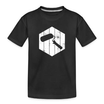 Farbroller Skizze - Kinder Premium Bio T-Shirt - Schwarz - Vorne