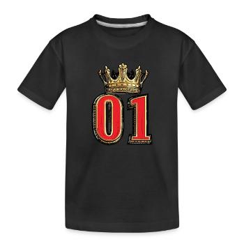 1 Couronne de chiffres - T-shirt bio Premium Enfant - noir - Devant